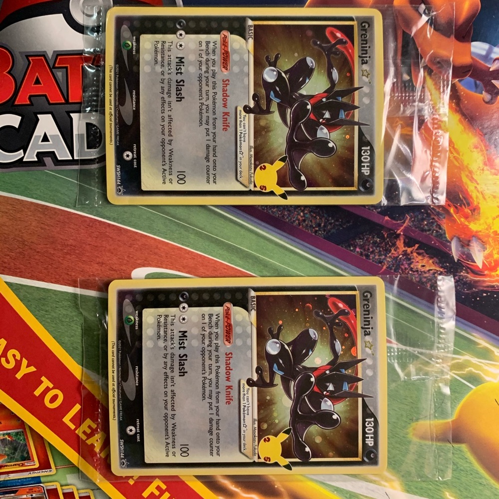 2x Greninja SWSH144 Gold Star 2021 Pokémon Celebrations SEALED *NM